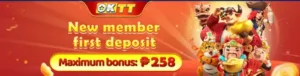 new member deposit bonus 258